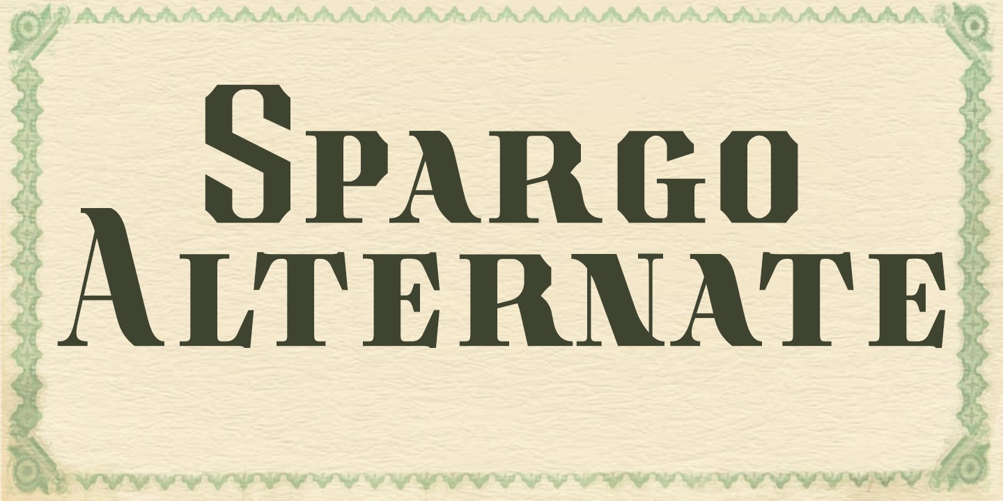 Beispiel einer Spargo-Schriftart #4